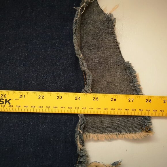 Digital Clothing Ladies Rough Hem Made In Canada Size Large Straight Jean Skirt - Picture 7 of 8